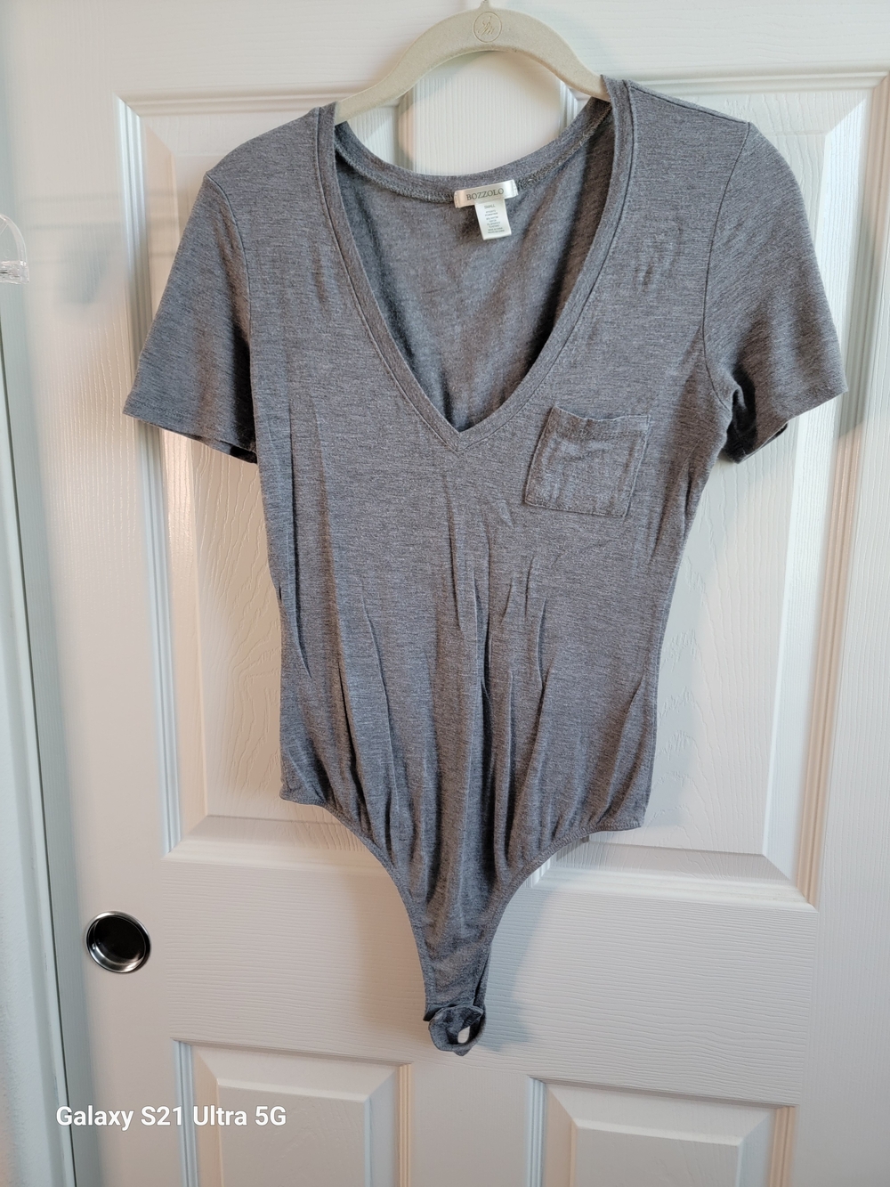 Bozzolo Gray Short-Sleeve One-Piece Bodysuit